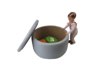 Small storage pouf, Ø 80...