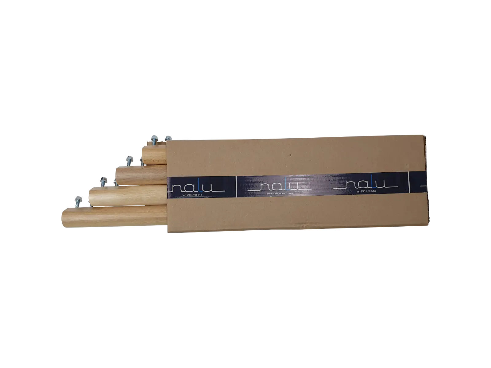 Nogi okrągłe 40 - 58 cm, 4 szt. - jawor