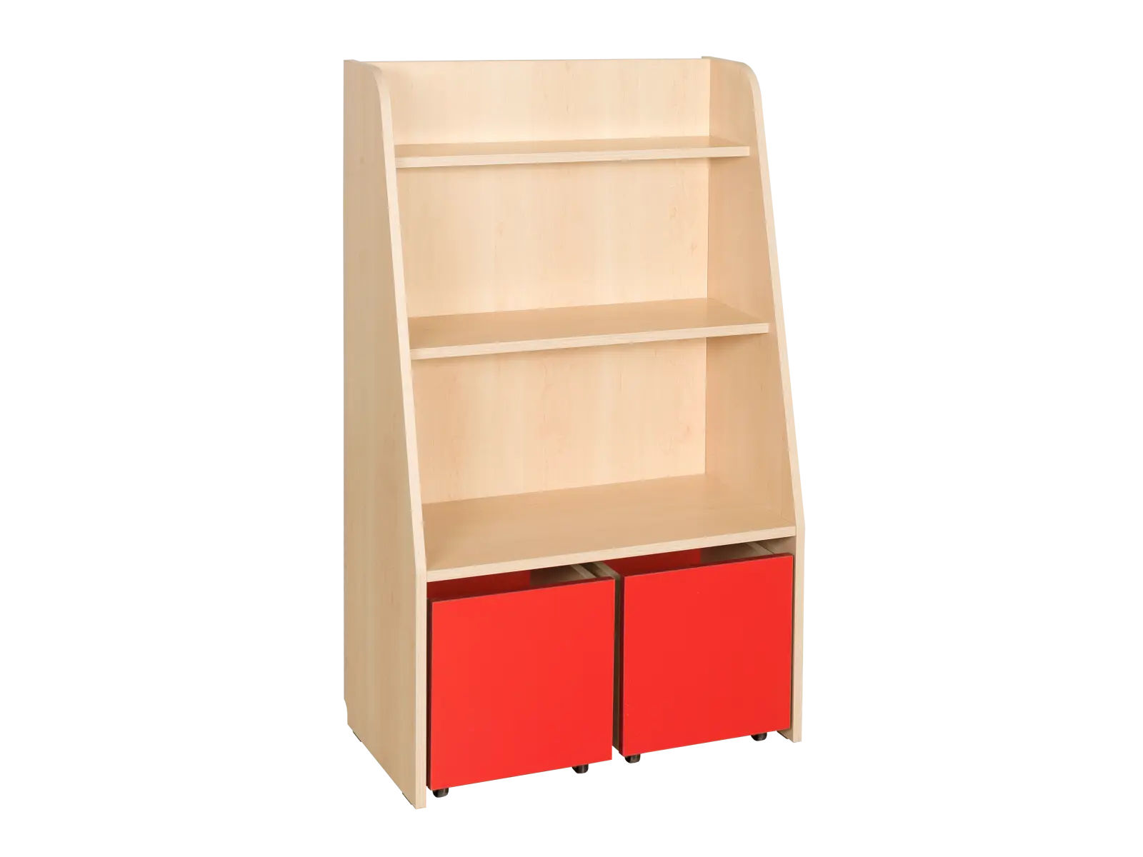 Biblioteczka z pojemnikami