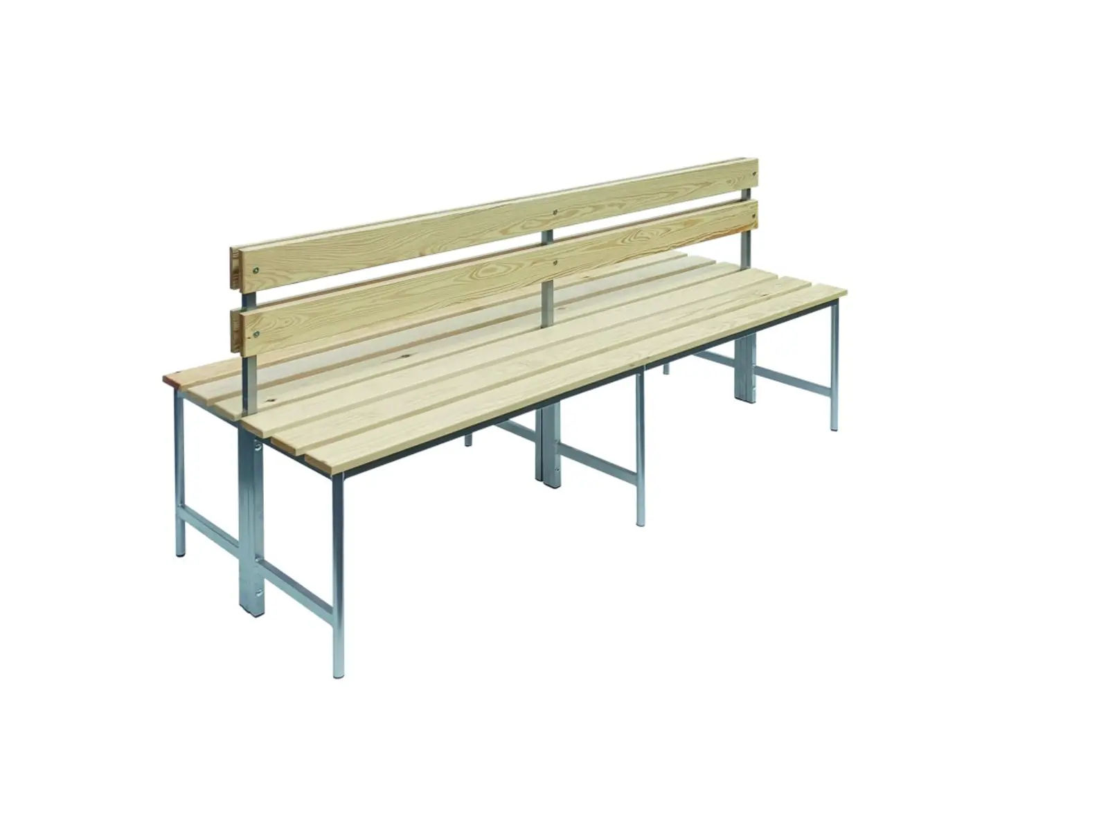 Ławka podwójna z oparciem - płyta laminowana - 100 cm