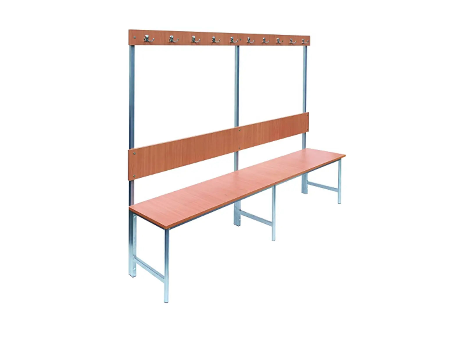 Ławka z wieszakami z płyty laminowanej - 100 cm