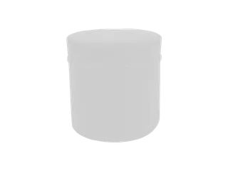 White Small Round Pouf